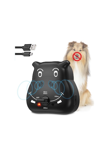 Geeksen Köpekler İçin Akıllı Anti Havlama Cihazı İç/dış Mekan 4 Seviye Şarj Edilebilir