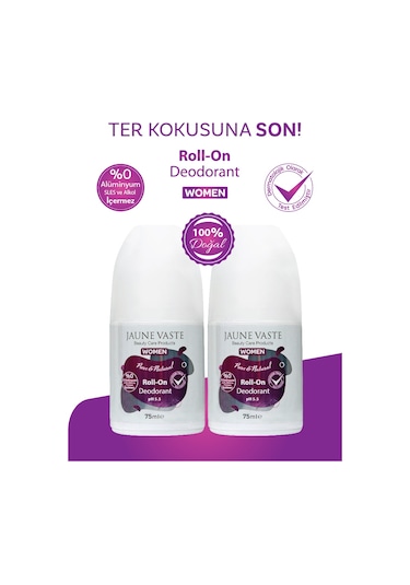 Jaune Vaste Pure & Natural Doğal Kadın Roll-On Deodorant 2 x 75 ML