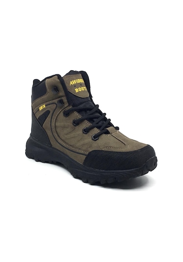 Avidox Erkek Günlük Outdoor Kışlık Bağcıklı Fermuarlı Spor Bot 36-44 Vizon - Siyah