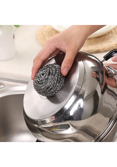 Reedark 12 Adet Paslanmaz Çelik Sünger, Mutfak Ve Banyo Temizliği İçin Dayanıklı Ovma Bezi Diğer