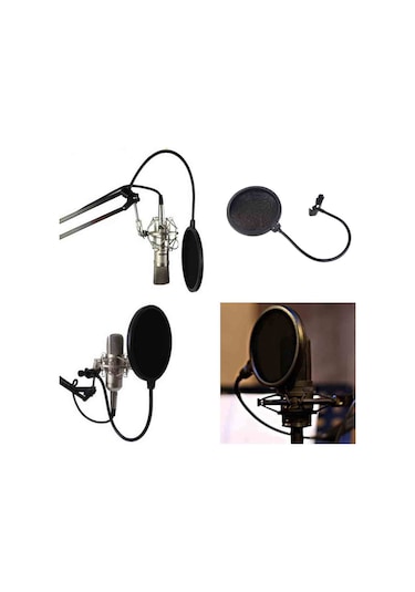 Samdoo Mikrofon İçin 6 İnç Çift Katlı Pop Filtresi, Rüzgar Ve Gürültü Engeli, Esnek Vitesli, Kayıt/söz/sanat İçin Evrensel Kullanım