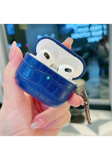 Airpods Uyumlu Pro Timsah Dokusu Kulaklık Koruyucu Kılıf İçin Açık Kahverengi