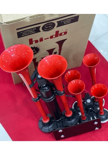 HIDO Hd450c Altı Borulu Ultra Yankılı Havalı Dadan Korna