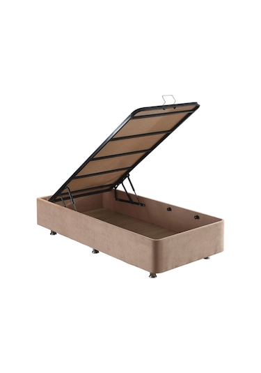 Nironyatak Niron Rama Baza Ve Başlık Seti - 90X190 Cm Tek Kişilik Sütlü Kahv