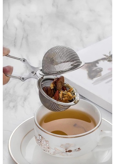 Paslanmaz Çelik Bitki Çayı Süzgeci 6,5 Cm Demlik Poşet Çay Filtre Aparatı Çok Renkli