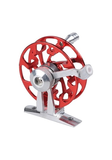 Buz Balıkçılığı Sal Olta Makinesi, Taban İle Tüm Metal İçi Boş Olta Makine, 65mm Kırmızı