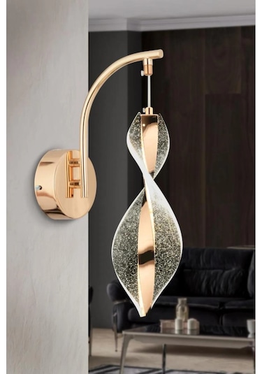 İstanbul Avize Aplik Mars Gold Ledli Lüx Modern Aplik