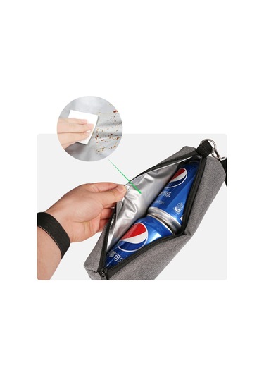 Yalıtımlı Kutu Soğutucu, Bira, İçecek Ve Meşrubatlar İçin Silindirik Soğutucu Çanta Gri Çok Renkli