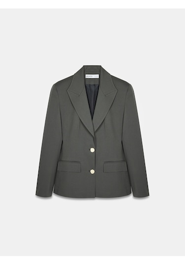 Dilvin 60774 Fitted Kesim Vatkalı Blazer-haki Haki