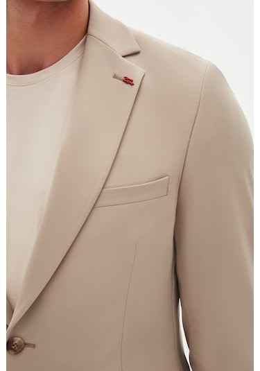 Twn Slim Fit Bej Düz Takim Elbise 4ec05e301545m Bej
