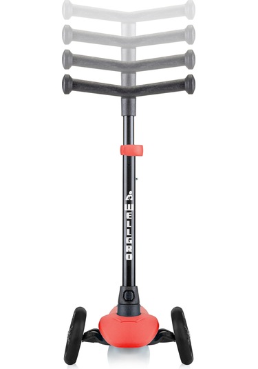 Wellgro Turbo 3 Tekerli Yükseklik Ayarlı Scooter, Kırmızı Kırmızı