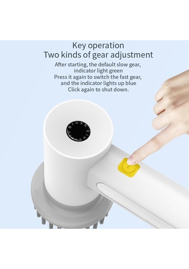 Sones Çok İşlevli El Tipi Kablosuz Elektrikli Temizleme Fırçası Fildişi Beyazı