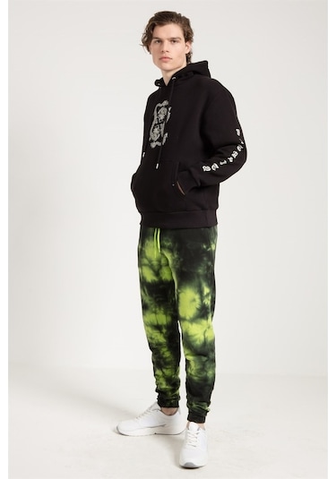 Jahr Marc Batik Yıkamalı Yeşil Erkek Eşofman Altı Yeşil