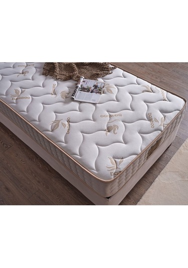 Bonita Tek Kişilik Baza + Başlık + Yatak Set 3 Lü Set Krem