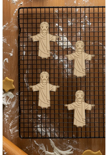 Tatlı Kurtarıcı Kurabiye Kalıbı, Hamur Şekillendirici, Bisküvi Kalıbı, Kolay Kesim Ucu Beyaz