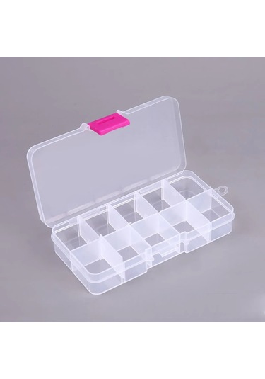 Tırnak Sanat Saklama Kutusu Tırnak Aksesuarları Organizatör Temizle Küboid Plastik Saklama Kutusu Ambalaj Kutusu Tırnak Fırçası Dosya Manikür Araçları Koyu Gri