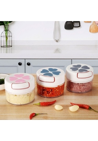 Dancemonkey Cbtx Ev Mutfak Sarımsak Cihazı, Manuel Çekme Vurma, Rastgele Renk Teslimatı Çok Renkli