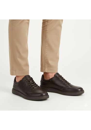 Libero 1080 Hakiki Deri Erkek Ayakkabı Kahve