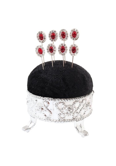 Numetal 8 Li Bordo Yakut Taşlı Eşarp İğnesi. Şal İğnesi. Türban İğnesi. Başörtü İğnesi. Eşarp Ve Şal İğnesi. Gümüş