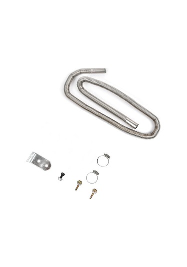 Dianziye Oto Park Heater Inox Füm Borusu, Helikal İğne Dairesi, Dalgalı Egzos Borusu, 120cm Uzunluk + Burgu Aparatı, Dayanıklı Malzeme, Egzos Atımı Erişimi