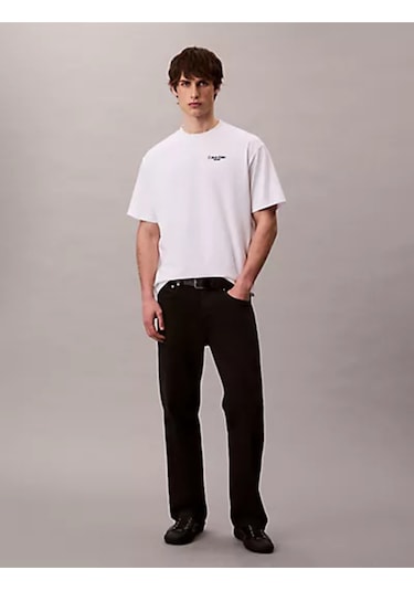 Calvin Klein Erkek T Shirt Lv04rd825g Yaa Beyaz Beyaz