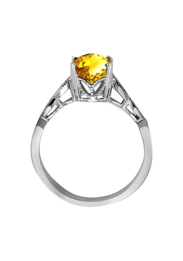 Sirius Pırlanta Ve Oval Kesim Sitrin Taşlı Aten Yüzük 0807R0202