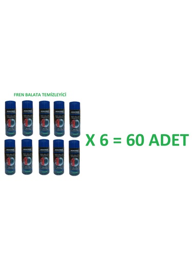 60 Adet Fren Balata Temizleyici Balata Spreyi Brake Cleaner 500 Ml X 60 Adet