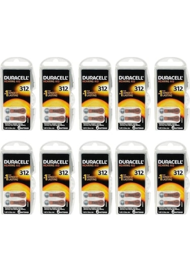 Duracell 312 Numara 10 Paket Kulaklık İşitme Cihazı Pili