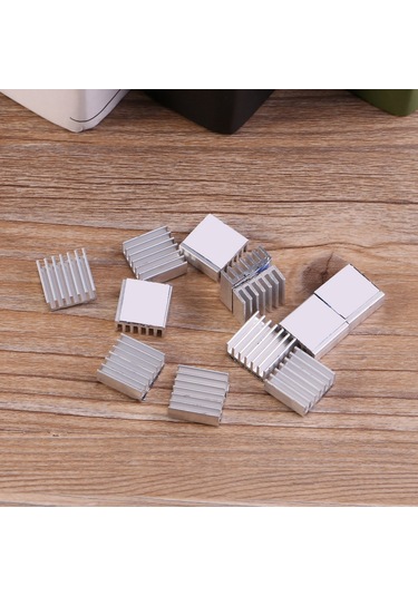 Kangvka 12 Adet 14x14x6mm Alüminyum Isı Emici, Arka Yapışkanlı, Yüksek Isıiletkenliği, Led Ve Bilgisayar Donanımı İçin
