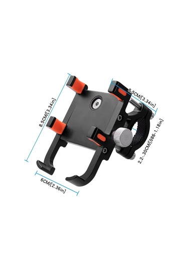 Sones Mpb-91 Motosiklet Altı Pençe Alüminyum Alaşımlı Cep Telefonu Tutucu Braketi Siyah