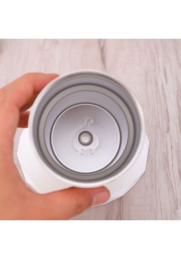 410/450Ml Paslanmaz Çelik Kahve Şişesi Kadın Basit Termos Bardak Erkek Taşınabilir Beraberindeki Soğuk Su Hediye Pot-450Ml Mavi