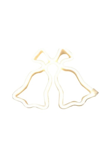 Usb Ve Pille Çalışan Led Neon Işık, Noel, Doğum Günü, Düğün, Çocuk Odası Dekorasyonu Çıngırak Şeklinde-beyaz Diğer Diğer