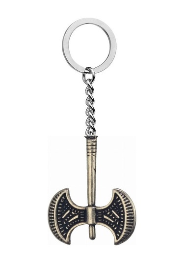 Herşey Nota Savaşçı Viking Balta Eskitme Metal Anahtarlık