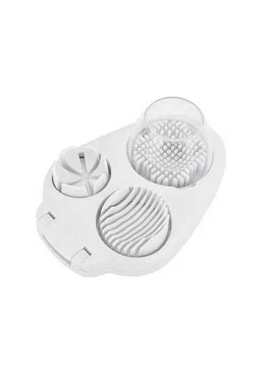 Dashanshop Beyaz 3ü 1 Arada Manuel Yumurta Kesici Dilimleyici 304 Paslanmaz Çelik Mutfak Aleti Beyaz