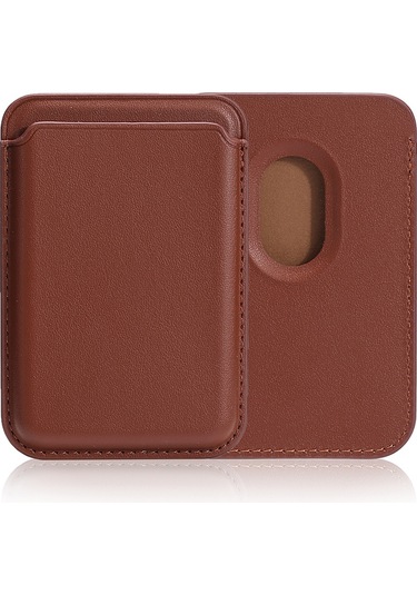 Kilifone - Telefon Arkası Kartlık Magnetik Cardsafe Kartlık - Kahverengi - T35006 Kahverengi