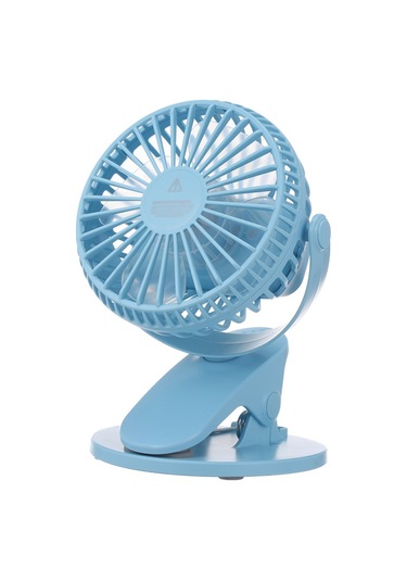 Vkemall Fan 3 Rüzgar Hızı, Usb Şarj, 360 Derece Dönüş, Mavi Mini Masa Fanı