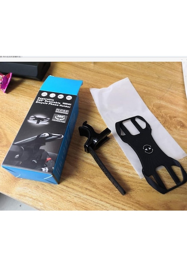 Springsun Bisiklet Ve Motosiklet İçin Çok Amaçlı Telefon Tutucu, Gps Navigasyonu Desteği, Çıkartılabilir 8 Parmaklı Araç Fikstürü Siyah