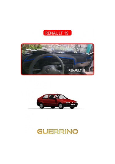 Renault 19 Torpido Koruma Halısı Kırmızı Kenar 1 Adet
