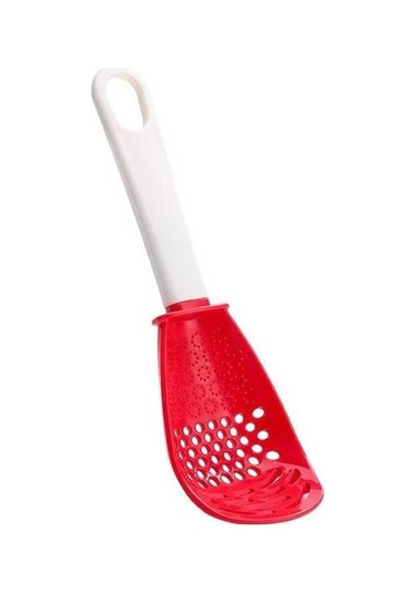 Fastbuy 3'lü Set Paslanmaz Mutfak Aksesuarları - Kırmızı Saplı Spatula Ve Çırpma Telı Kırmızı