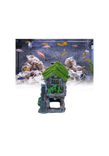 Maiyame Akvaryum Reçine Pavyonu Süslemeleri Canlı Gerçekçi Detaylar Güvenli Reçine Balık Tankı Pavyonu Dekorasyon İçin Peyzaj 30