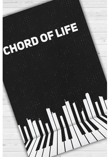 Homshtag Hayatın Akordu Siyah Müzik Sever Halısı Art Müzik Halısı Çok Renkli