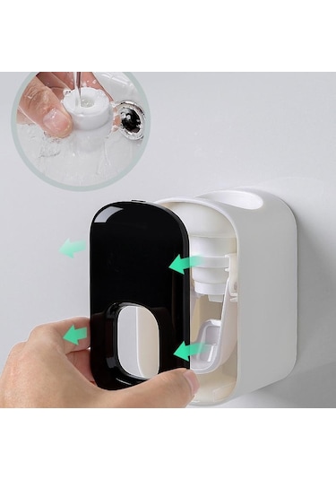 Gri Otomatik Diş Macunu Dispenseri Tutucu Duvara Monte Sıkacağı Diş Macunu Çocuklar Ev Banyo Aksesuarları Için Gri