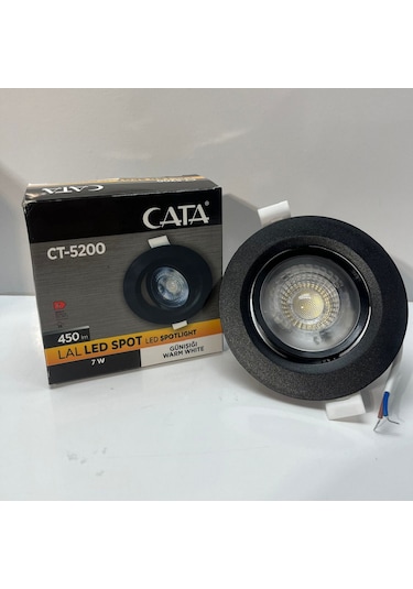Cata Ct-5200 7 W Sıva Altı Led Spot Siyah Gövde Gunışığı 4 Adet