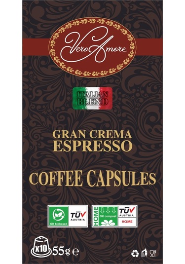 Vero Amore Nespresso Makinesine Uyumlu Kapsül Kahve 10'lu