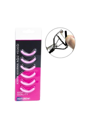 Kirpik Kıvırma Ağız Yedeği 6 Adet Pembe