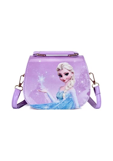 Sevimli Karikatür Anime Elsa Prenses Askılı Çanta Moda Kız Çanta Küçük Çanta Om Pink Pembe