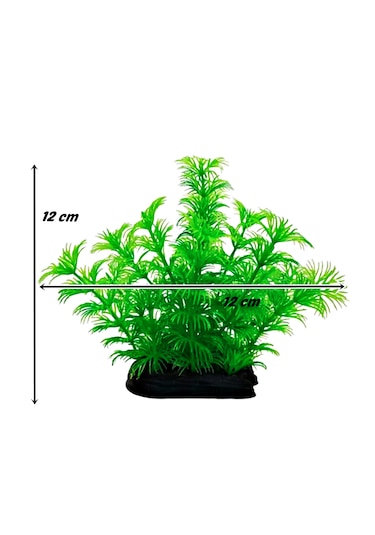 Balıkpet Plastik Yapay Akvaryum Bitkisi Dekoru 12 Cm Yeşil