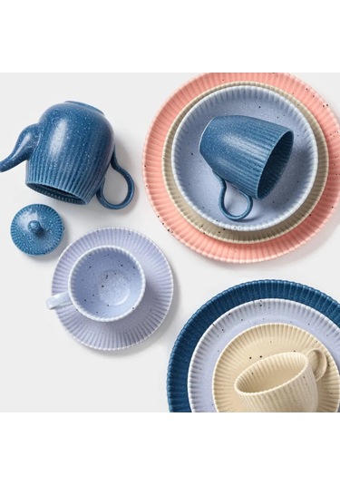 Dolana Kapaklı "mercan" Porselen Şekerlik 300 Ml 322300392 Mavi