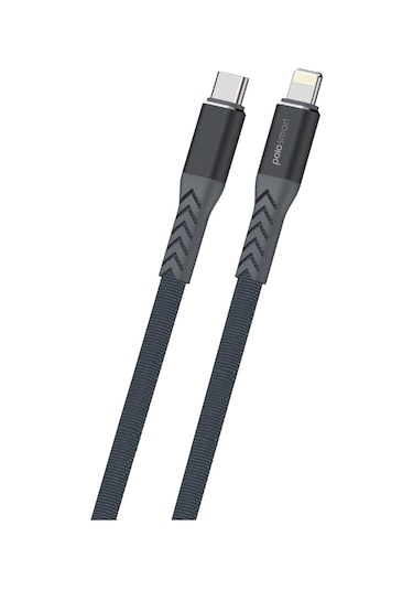 Polosmart PSM76 1.2 Metre Type-c to Lightning Şarj Kablosu Siyah