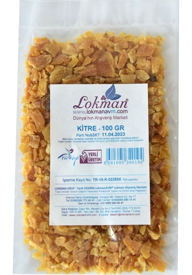 Lokman Doğal Yaprak Kitre Zamkı 100 G